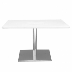 SQUARE COFFEE TABLE 75X75 CM.METAL CHROME BASE