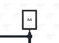ป้ายหัวเสาสีดำ A4 แนวตั้ง